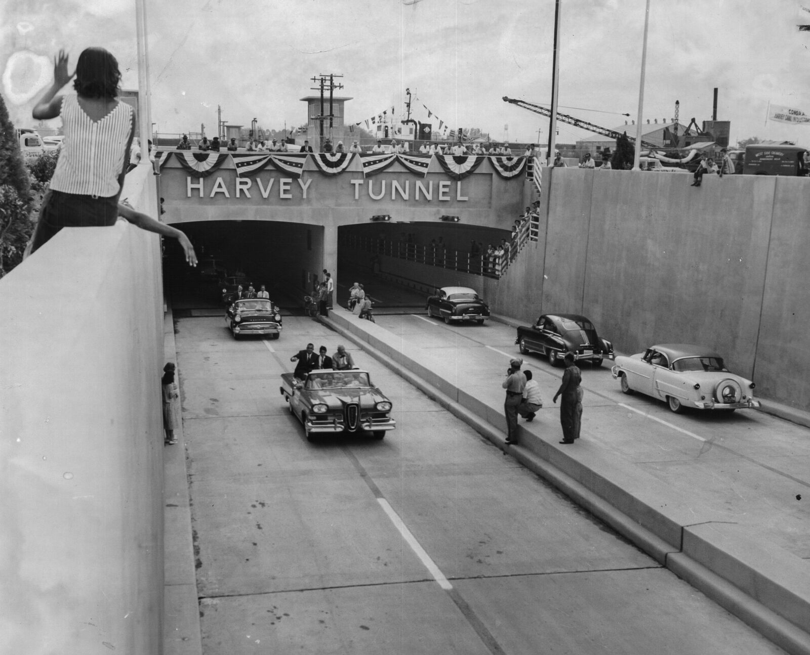 Harvey Tunnel opening in 1957